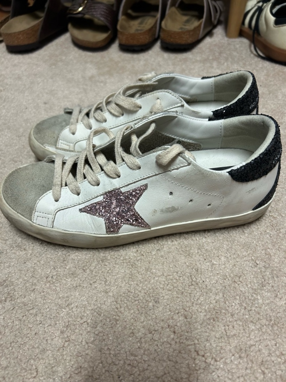 Golden Goose Superstars Purple Glitter 37